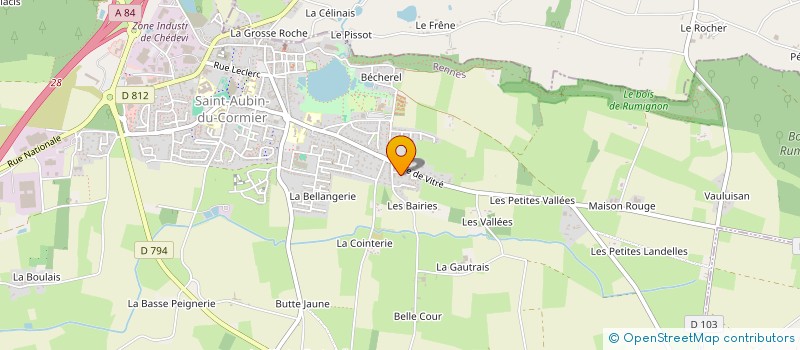 localisation de l'entreprise MADAME MARINE ALLARD  SAINT-AUBIN-DU-CORMIER