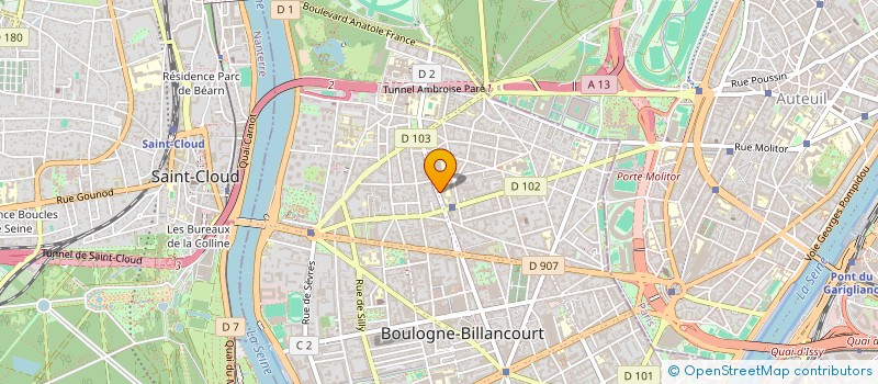 localisation de l'entreprise MADAME MARINE ARNSTAM à BOULOGNE-BILLANCOURT