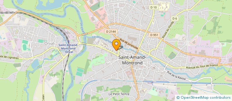 localisation de l'entreprise MADAME MARINE BARON à SAINT-AMAND-MONTROND