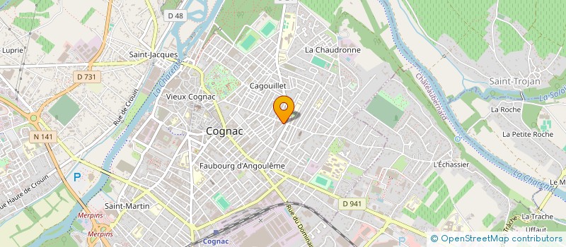 localisation de l'entreprise MADAME MARINE BASSOULET à COGNAC