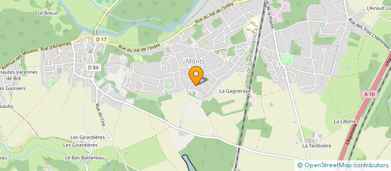 localisation de l'entreprise MADAME MARINE BERNON  MONTS