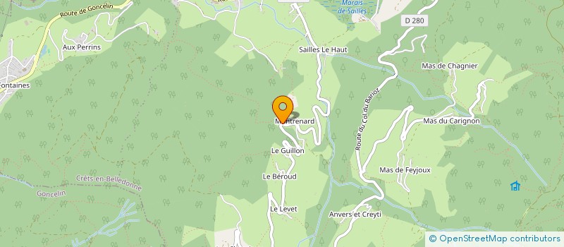 localisation de l'entreprise MADAME MARINE BERTRAND à CRETS EN BELLEDONNE