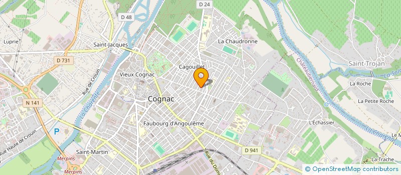localisation de l'entreprise MADAME MARINE BOBE DE BELLEVILLE à COGNAC