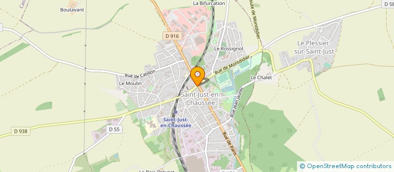 localisation de l'entreprise MADAME MARINE BONNE à SAINT-JUST-EN-CHAUSSEE