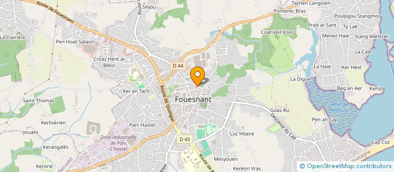 localisation de l'entreprise MADAME MARINE BOURHIS  FOUESNANT