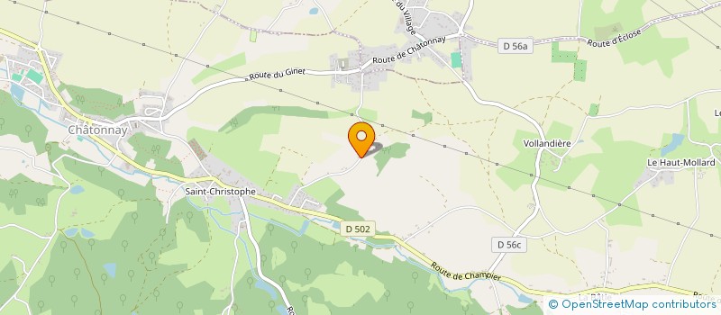 localisation de l'entreprise MADAME MARINE BOZONNIER  CHATONNAY