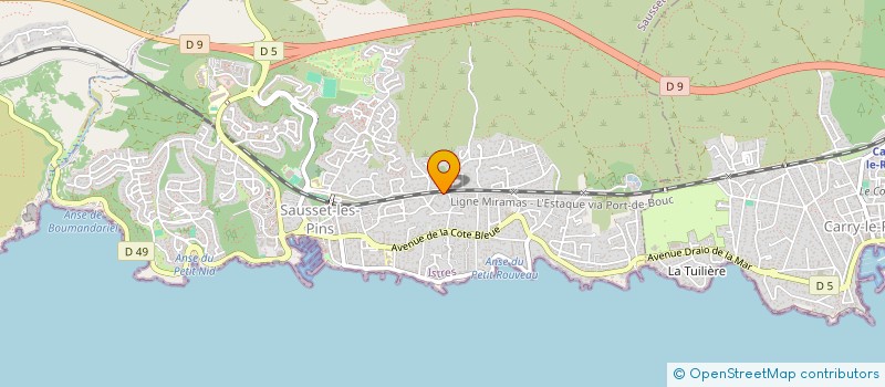 localisation de l'entreprise MADAME MARINE CALOMARDE  SAUSSET-LES-PINS