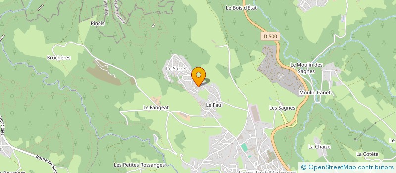 localisation de l'entreprise MADAME MARINE CHATAIGNON  SAINT-JUST-MALMONT