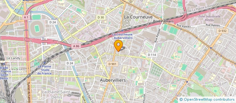 localisation de l'entreprise MADAME MARINE COLLIGNON à LA COURNEUVE