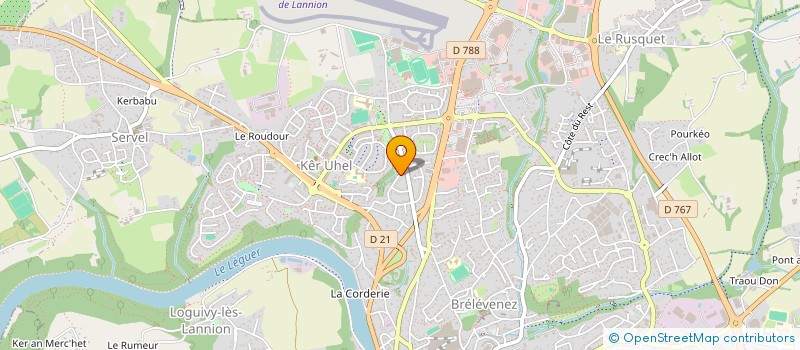 localisation de l'entreprise MADAME MARINE COTTET  LANNION