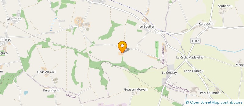 localisation de l'entreprise MADAME MARINE COUTELLER  MAEL-CARHAIX