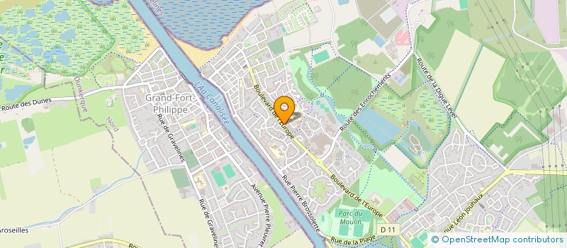localisation de l'entreprise MADAME MARINE DEBRIL à GRAVELINES