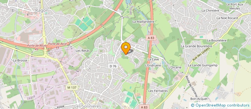 localisation de l'entreprise MADAME MARINE DEVINEAU à LES SORINIERES