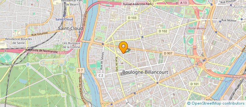 localisation de l'entreprise MADAME MARINE EBRARD à BOULOGNE-BILLANCOURT