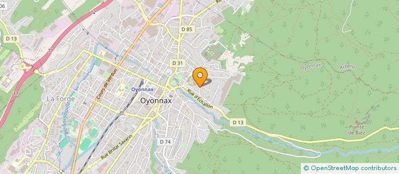 localisation de l'entreprise MADAME MARINE FACCHIN à OYONNAX