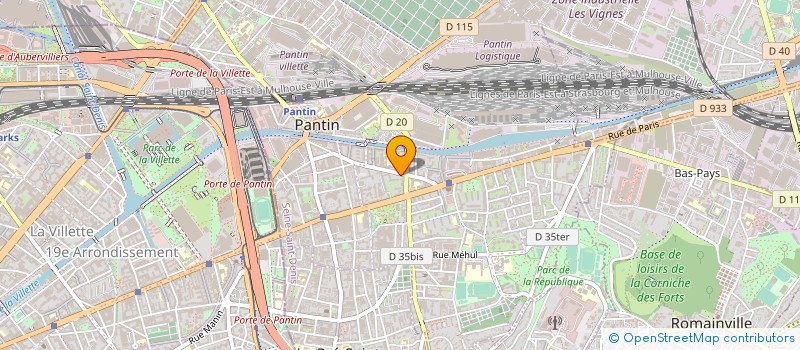 localisation de l'entreprise MADAME MARINE FRONTY  PANTIN