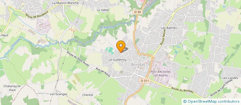 localisation de l'entreprise MADAME MARINE GERVAIS  BRINDAS