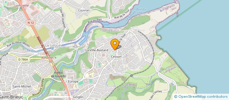 localisation de l'entreprise MADAME MARINE GRALL à SAINT-BRIEUC