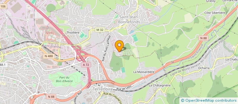 localisation de l'entreprise MADAME MARINE GRIMAUD  SAINT-JEAN-BONNEFONDS