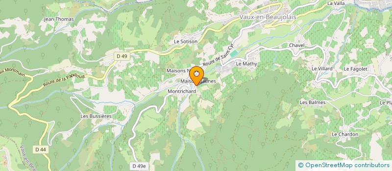 localisation de l'entreprise MADAME MARINE HAUTENBERGER  VAUX-EN-BEAUJOLAIS