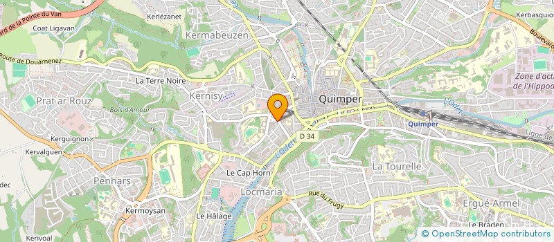 localisation de l'entreprise MADAME MARINE HILLION à QUIMPER