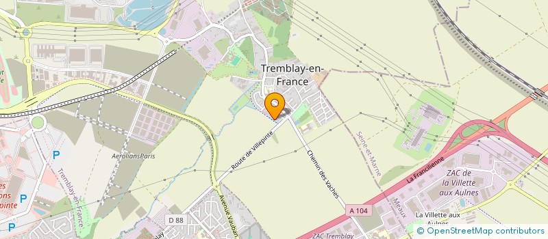 localisation de l'entreprise MADAME MARINE HUNEVALD à TREMBLAY-EN-FRANCE