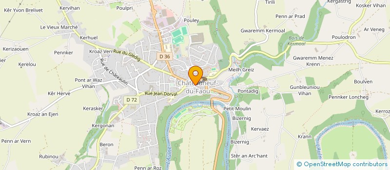 localisation de l'entreprise MADAME MARINE JACQ à CHATEAUNEUF-DU-FAOU