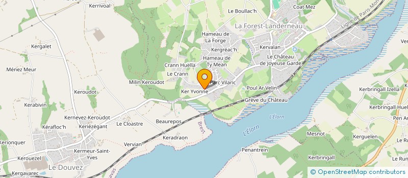 localisation de l'entreprise MADAME MARINE KERBIRIOU  LA FOREST-LANDERNEAU