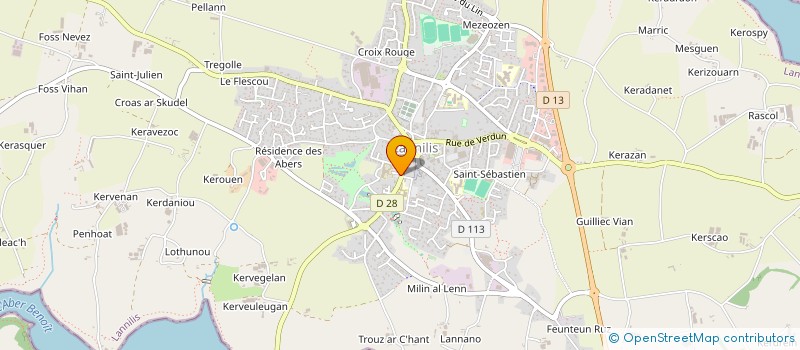 localisation de l'entreprise MADAME MARINE KERBOULL à LANNILIS