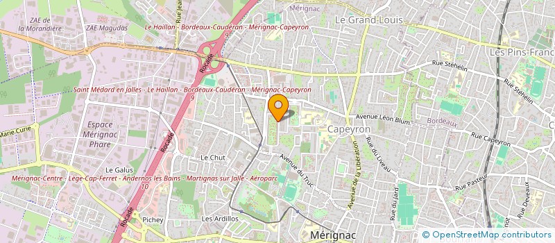 localisation de l'entreprise MADAME MARINE LOCATELLI  MERIGNAC