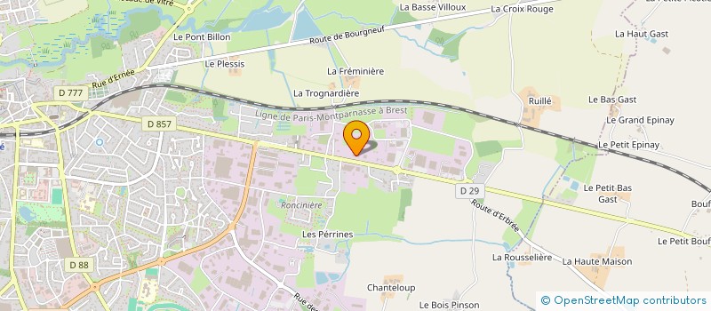 localisation de l'entreprise MADAME MARINE LOUVEL  VITRE