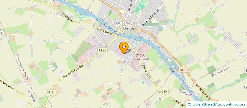 localisation de l'entreprise MADAME MARINE MANGENOT à QUESNOY-SUR-DEULE