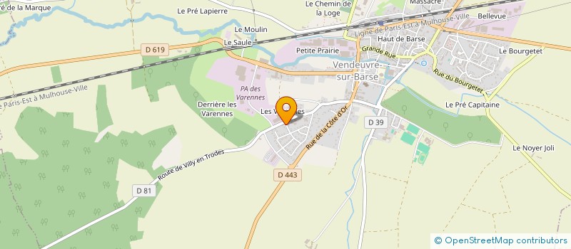 localisation de l'entreprise MADAME MARINE MEUNIER  VENDEUVRE-SUR-BARSE