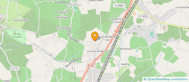 localisation de l'entreprise MADAME MARINE MOUCHET  CUBNEZAIS