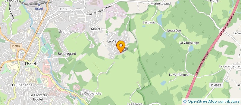 localisation de l'entreprise MADAME MARINE PAUPARD  USSEL