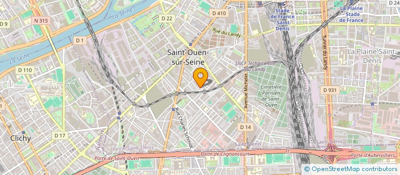 localisation de l'entreprise MADAME MARINE PEREIRA à SAINT-OUEN-SUR-SEINE