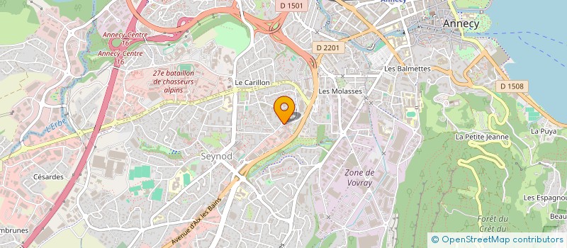 localisation de l'entreprise MADAME MARINE PEYRAUD à ANNECY