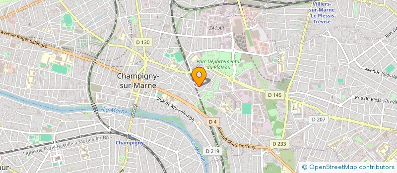localisation de l'entreprise MADAME MARINE POULAIN à CHAMPIGNY SUR MARNE