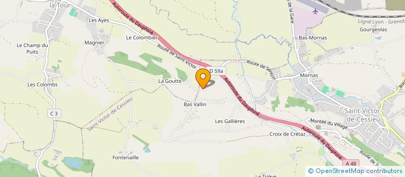 localisation de l'entreprise MADAME MARINE REYNAUD PALIGOT  SAINT-VICTOR-DE-CESSIEU