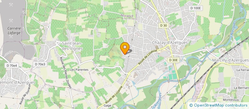 localisation de l'entreprise MADAME MARINE SAUZET  CHAZAY-D'AZERGUES