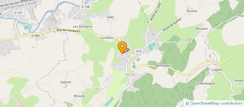 localisation de l'entreprise MADAME MARINE THOMAZET à VEZAC