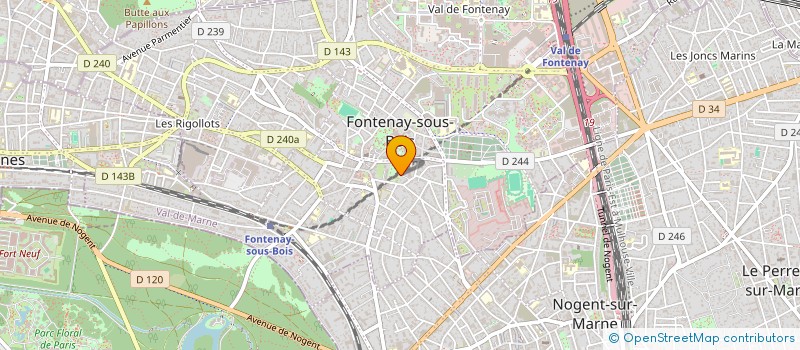 localisation de l'entreprise MADAME MARINE VOGUET à FONTENAY-SOUS-BOIS
