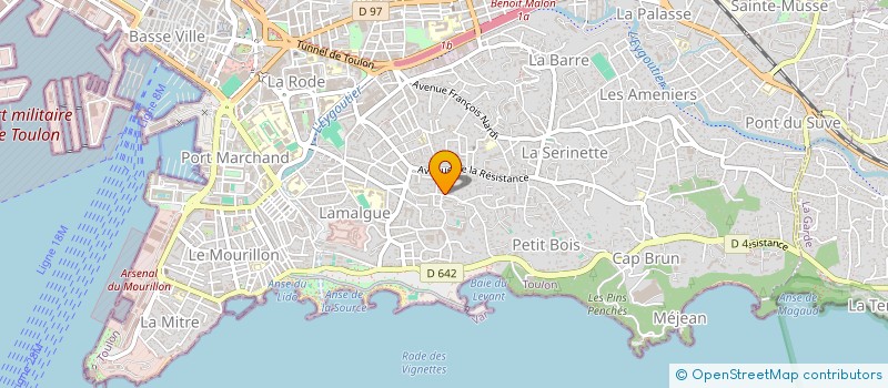 localisation de l'entreprise MADAME MARINE WALLART  TOULON