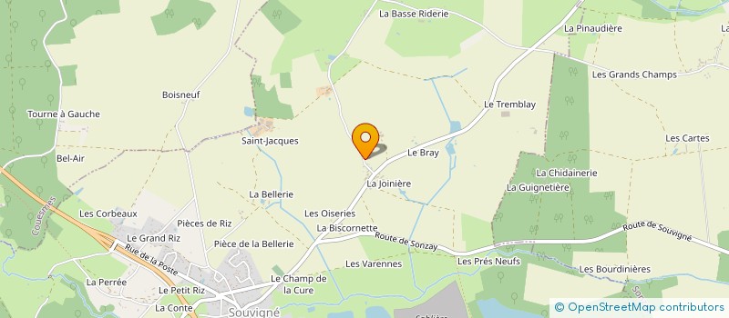 localisation de l'entreprise MADAME MARINETTE BESNARD à SOUVIGNE