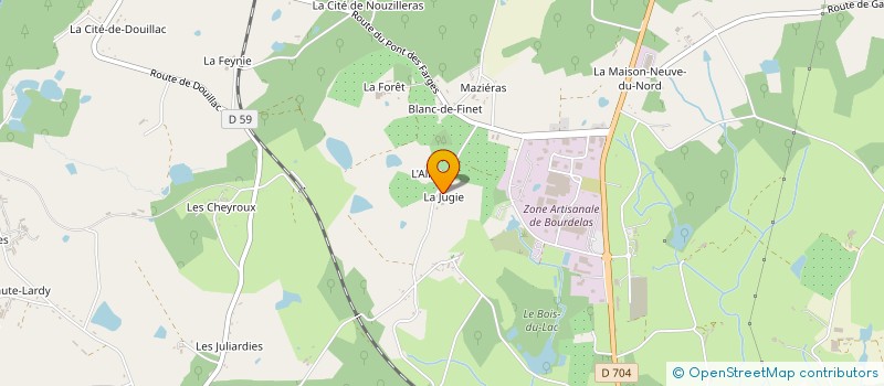 localisation de l'entreprise MADAME MARINETTE CHABASSIER  COUSSAC-BONNEVAL