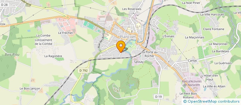 localisation de l'entreprise MADAME MARINETTE CHAUDY  PLANCOET