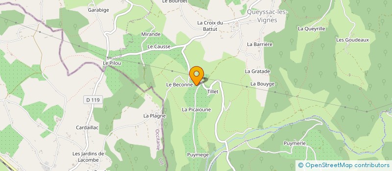 localisation de l'entreprise MADAME MARINETTE JARC  QUEYSSAC-LES-VIGNES