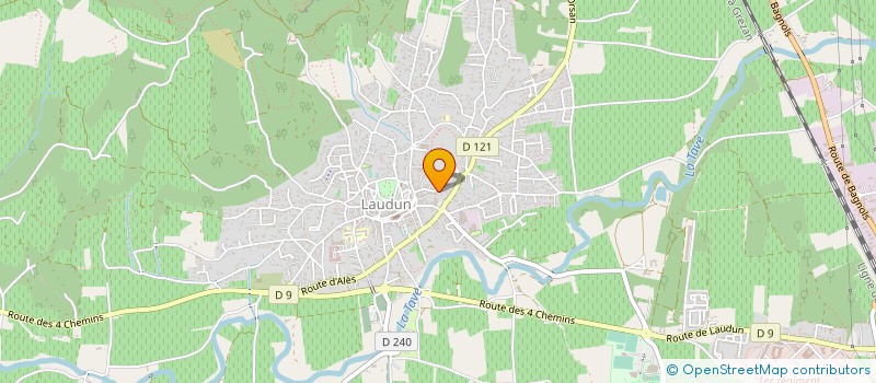 localisation de l'entreprise MADAME MARINETTE PONTAUD  LAUDUN-L'ARDOISE