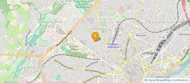 localisation de l'entreprise MADAME MARION AUMAITRE à LIMOGES