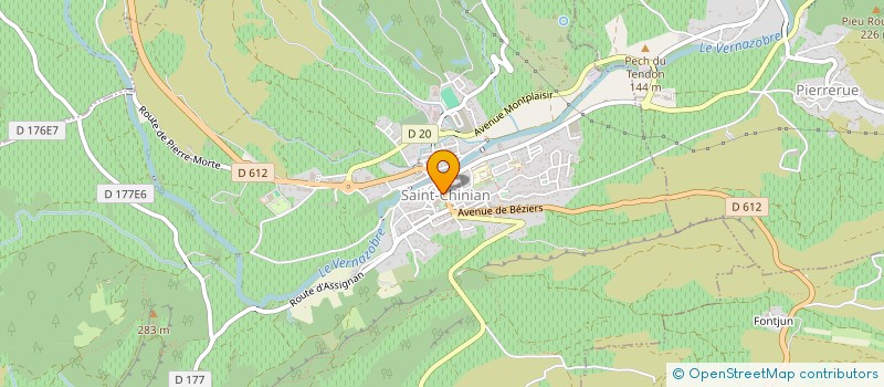 localisation de l'entreprise MADAME MARION BABEAU à SAINT-CHINIAN